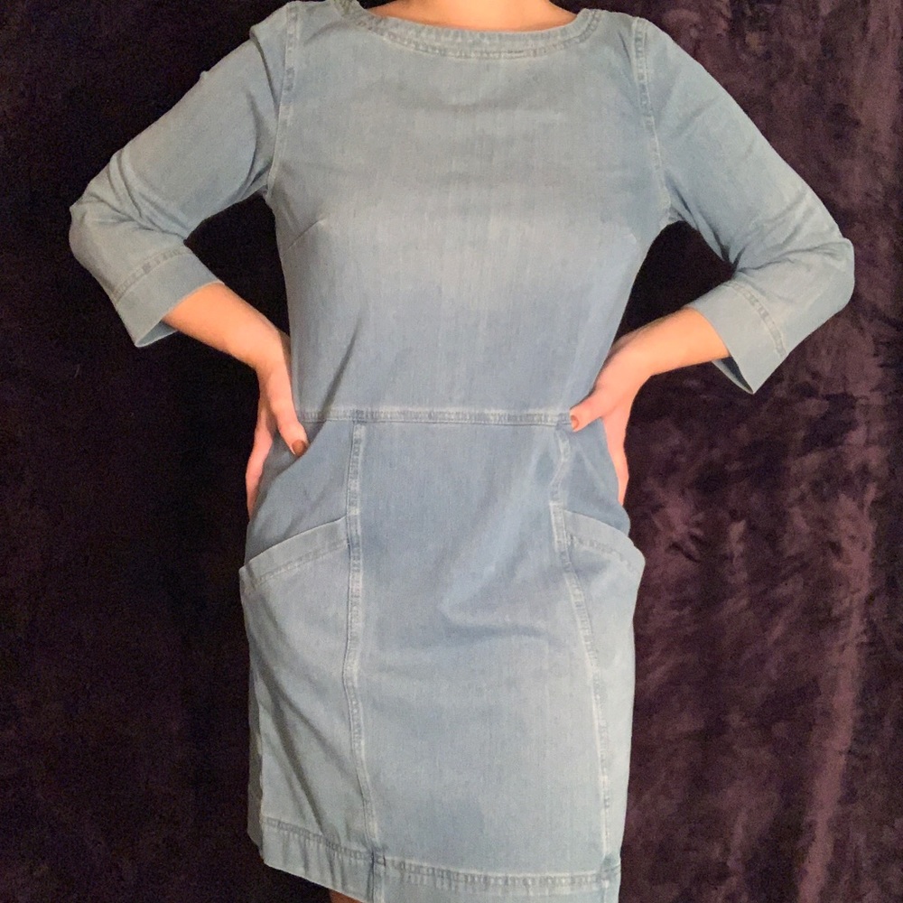 AG Adriano Goldschmied Denim Shift Dress, Medium